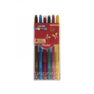 مداد شمعي 6 رنگ پنتر مدل Color
