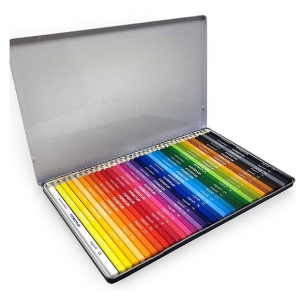 مداد رنگی استدلر جعبه فلزی مدل نوریس 36 رنگ